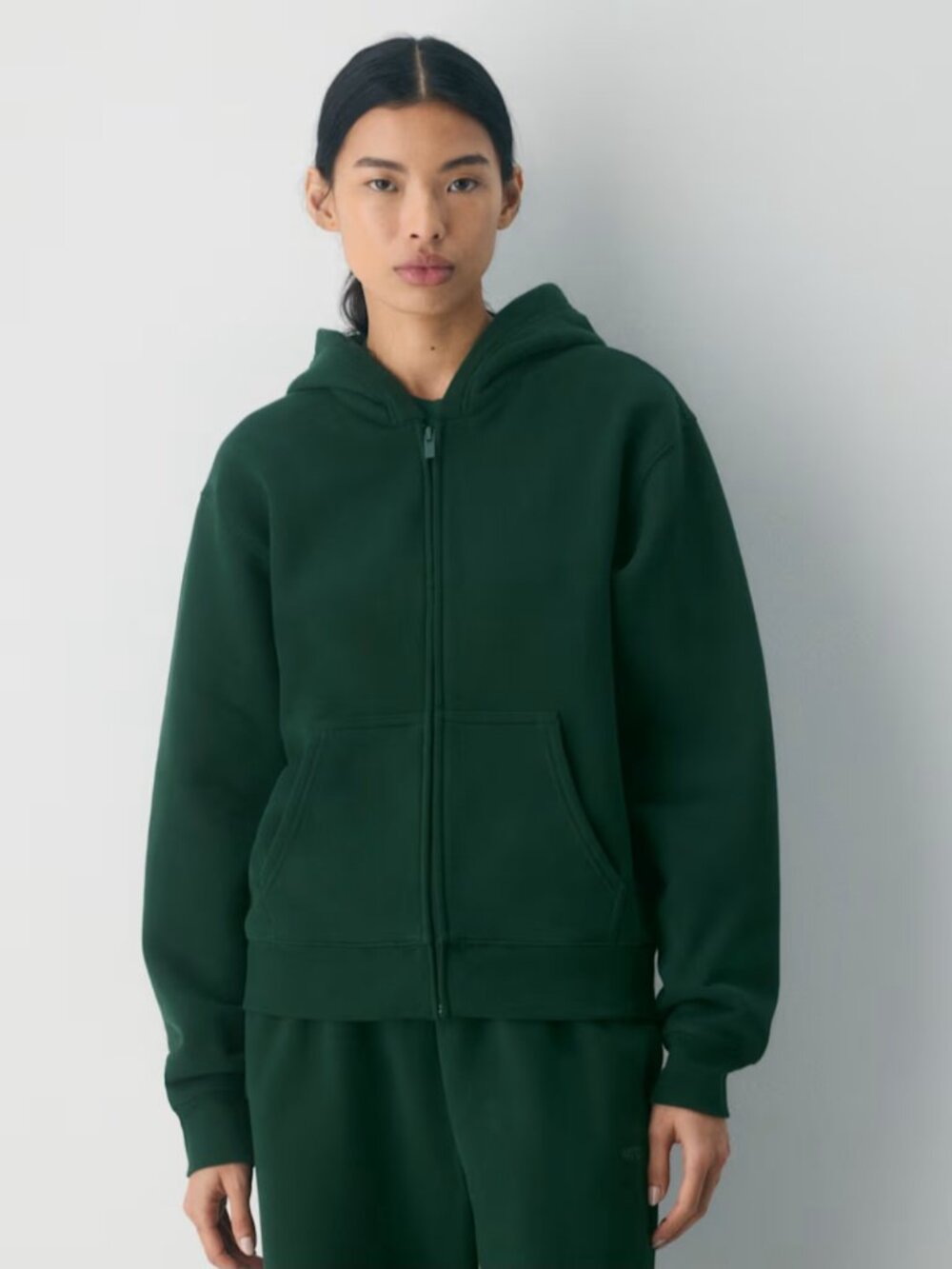 NWT Aritzia Sweatfleece PERFECT ZIP Scarab XL